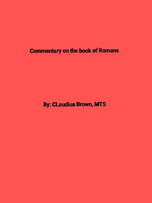 cover image of Commentary on the Book of Romans